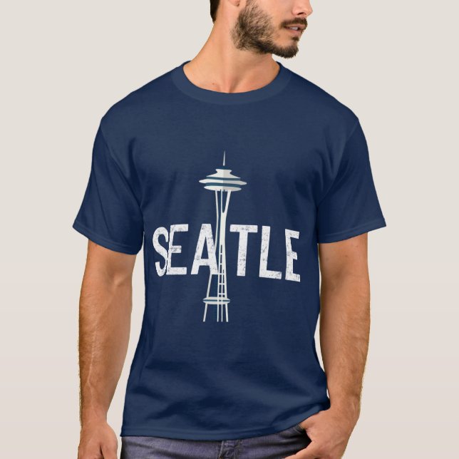Cool Seattle Space Needleraveler Souvenir Washingt T Shirt (Framsida)