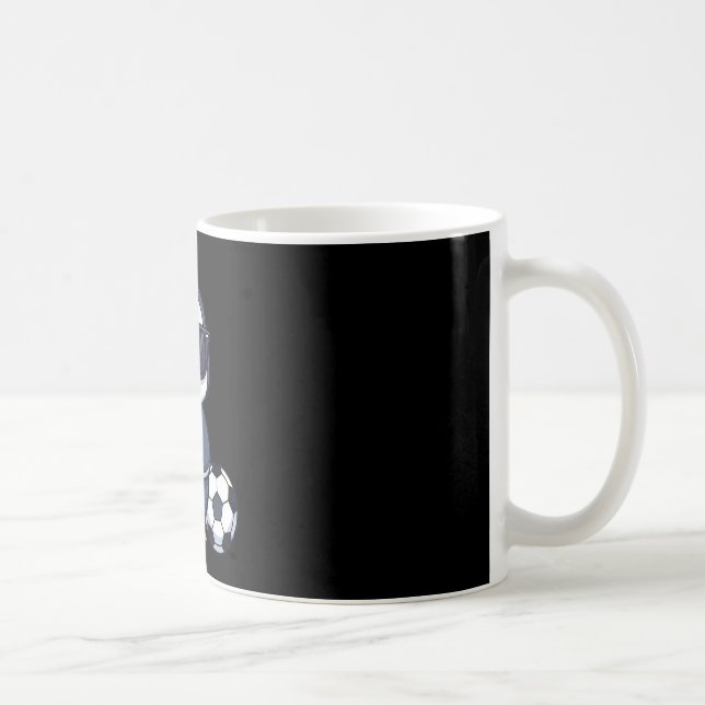 Cool seriefigur Pingvins Fotbollsspelare  Kaffemugg (Höger)