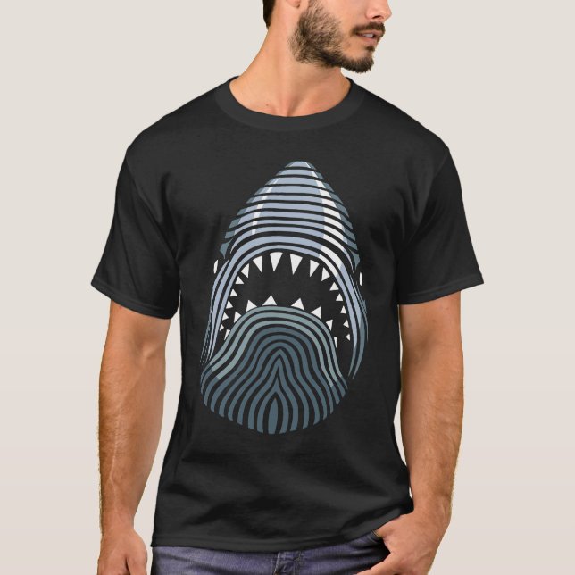 Cool Shark Head T Shirt (Framsida)