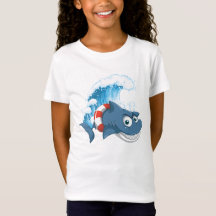 Cool Shark Splash barn T-Shirt-design för barn