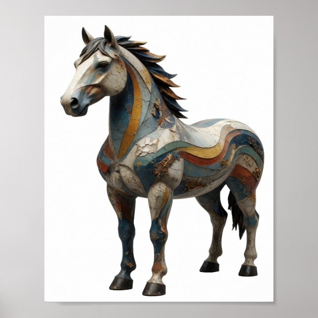Cool Silver ABSTRAKT KONST Design Poster (Framsidan)