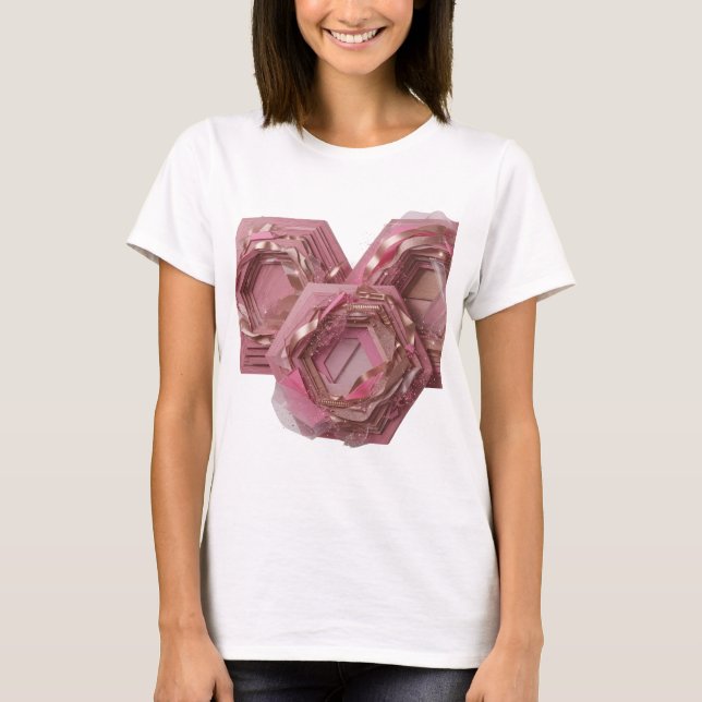 Cool Silver ABSTRAKT KONST Design T Shirt (Framsida)
