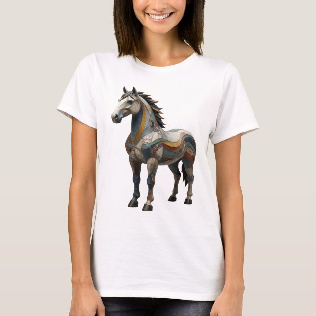 Cool Silver ABSTRAKT KONST Design T Shirt (Framsida)
