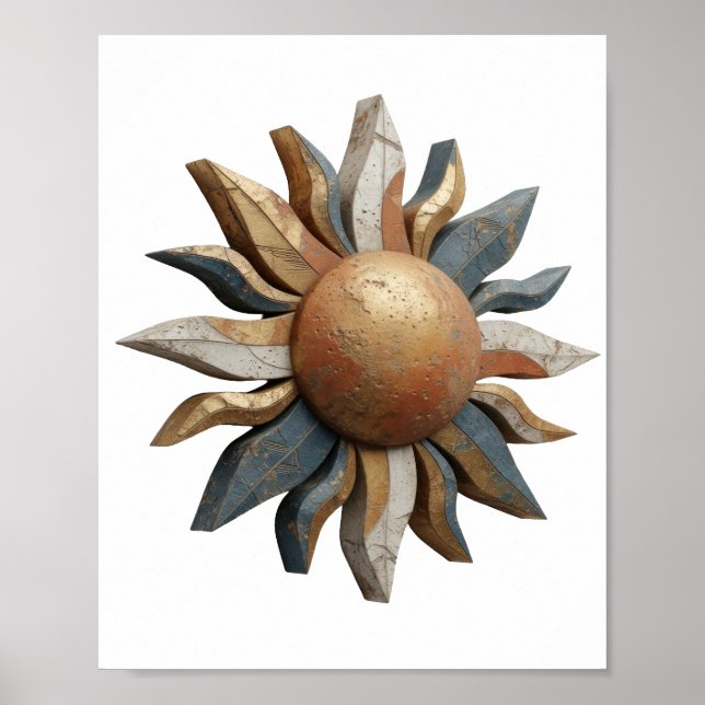 Cool Silver ABSTRAKT KONST Design v2 Poster (Framsidan)
