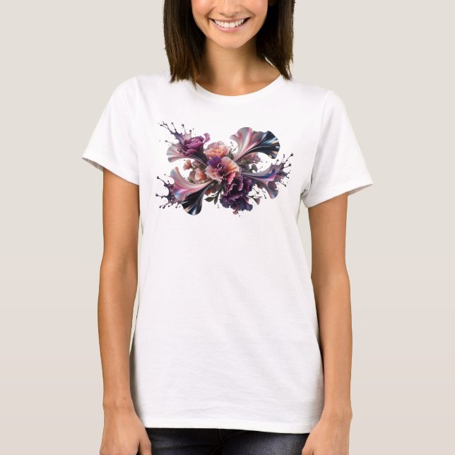 Cool Silver ABSTRAKT KONST Grafisk T-shirt (Framsida)