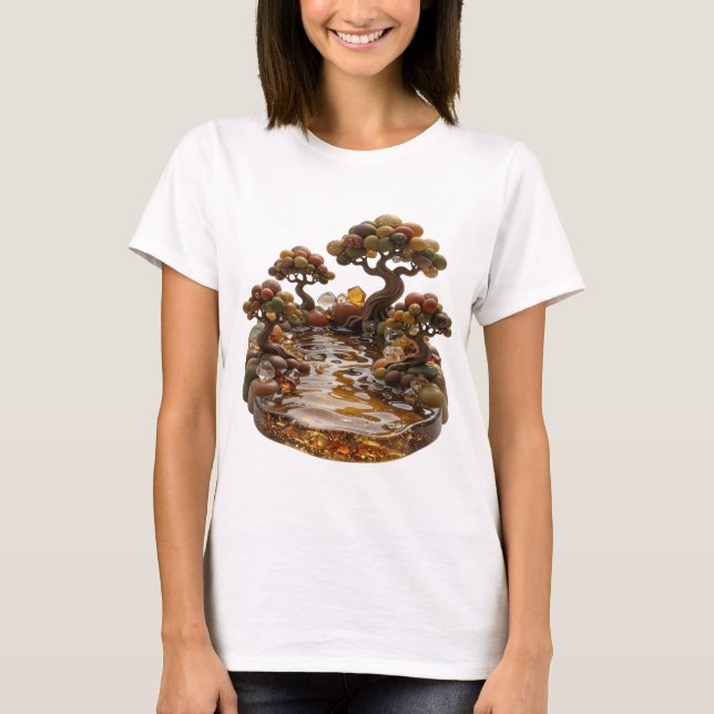 Cool Silver ABSTRAKT KONST Statement T-shirt v2 (Framsida)