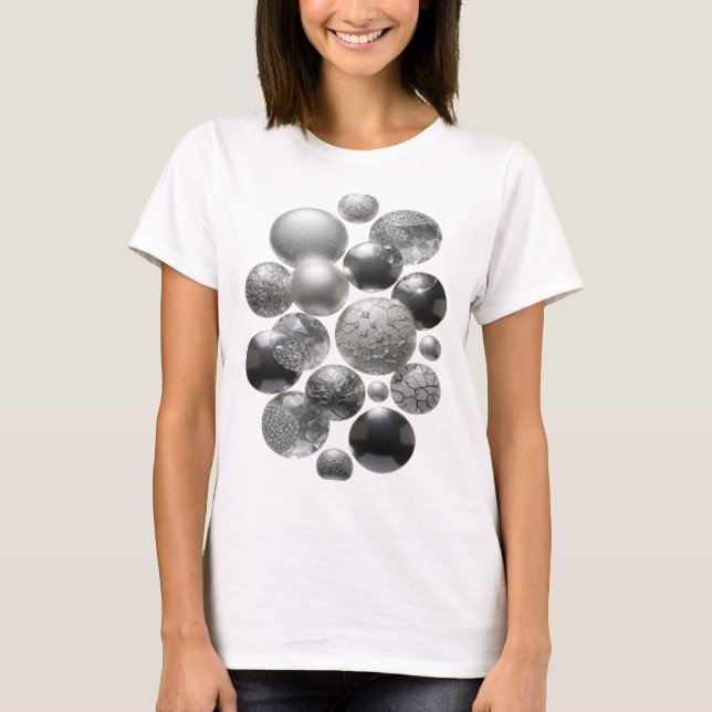 Cool Silver ÄDELSMEDJUVELER Konst att bära T Shirt (Framsida)
