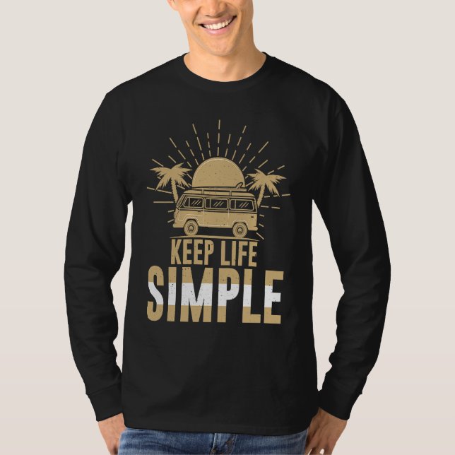 Cool Simple Life Vans Vacation Van Living Enthusia T Shirt (Framsida)