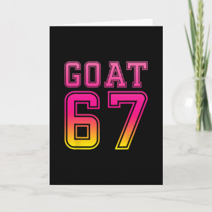 Cool Six Seven 6 7 Glass Strut Goat 67 Meme Rizz K Kort