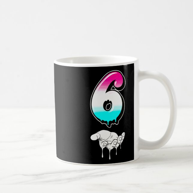 Cool Six Seven 6 7 Meme Gen Alpha Slang Kostym Ma Kaffemugg (Höger)