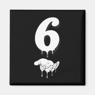 Cool Six Seven 6 7 Meme Gen Alpha Slang Kostym Ma Magnet