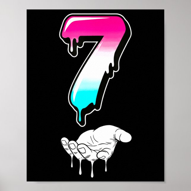 Cool Six Seven 6 7 Meme Gen Alpha Slang Kostym Ma Poster (Framsidan)