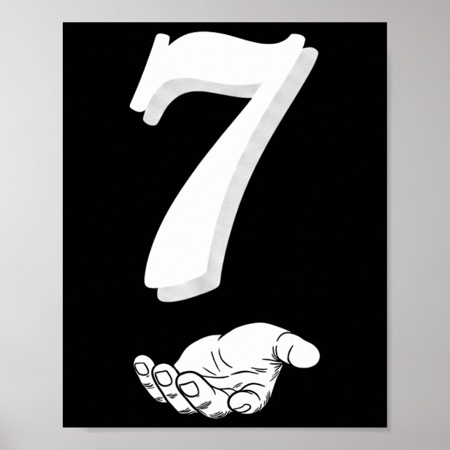 Cool Six Seven 6 7 Meme Gen Alpha Slang Kostym Ma Poster (Framsidan)