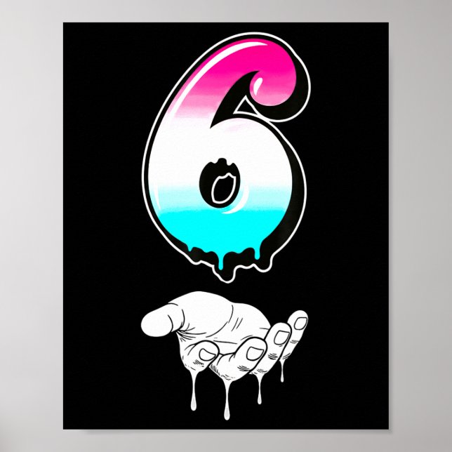 Cool Six Seven 6 7 Meme Gen Alpha Slang Kostym Ma Poster (Framsidan)