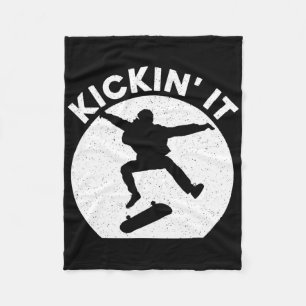 Cool Skateboarding Art För Män Kvinnor Skateboardå Fleecefilt