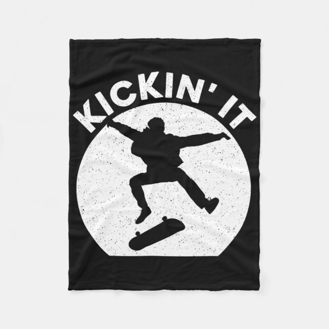 Cool Skateboarding Art För Män Kvinnor Skateboardå Fleecefilt (Framsidan)