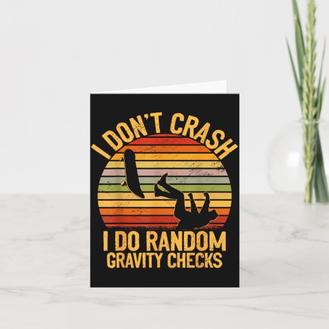 Cool Skateboarding Lover Men Women Kids Skater Ska Kort (Framsida)