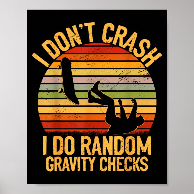 Cool Skateboarding Lover Men Women Kids Skater Ska Poster (Framsidan)