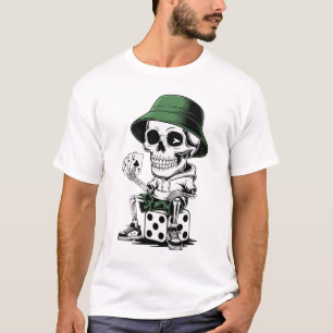 Cool Skeleton Dice Player – Streetwearstil T Shirt