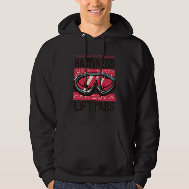 Cool ski with  ski saying for skiers hoodie (Framsida)