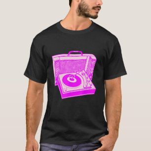 Cool skivspelare DJ Vinyl 80-tal Radio Musik Vinta T Shirt