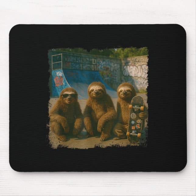 Cool Sloths Skatepark Vintage Photo  Musmatta (Framsidan)