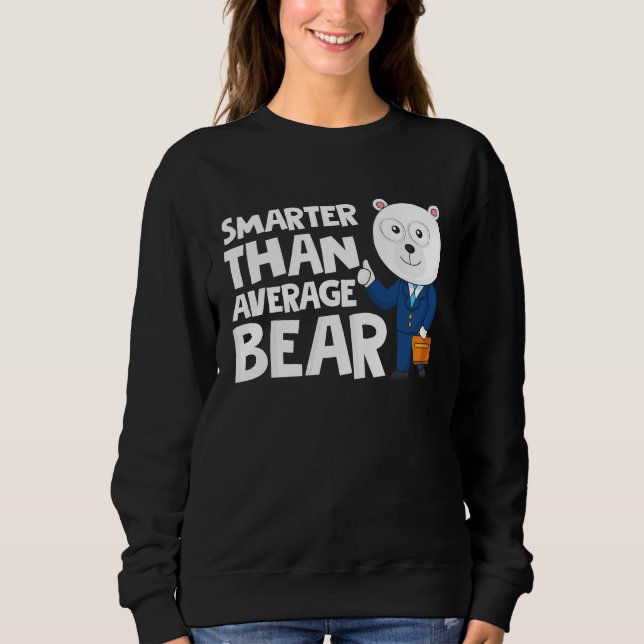Cool Smarter Than Average Bear Polar Bear T Shirt (Framsida)