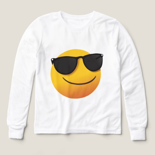 Cool Smiley Sweatshirt | Fun Emoji Graphic Design T Shirt (Design framsida)