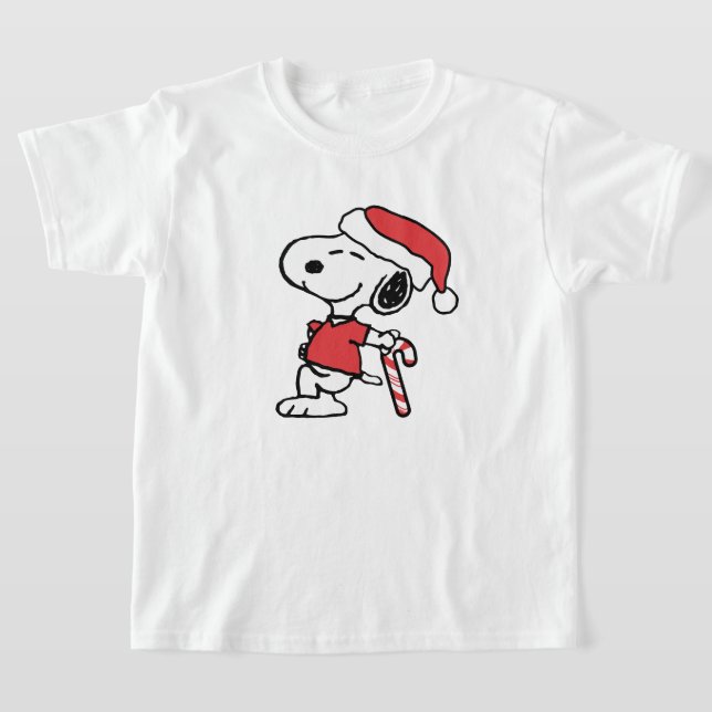 cool snoopy on winter t shirt (Laydown)