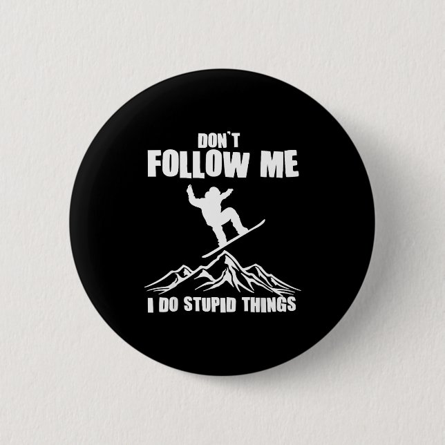 Cool Snowboarding Art For Men Women Snowboard Snow Knapp (Framsida)