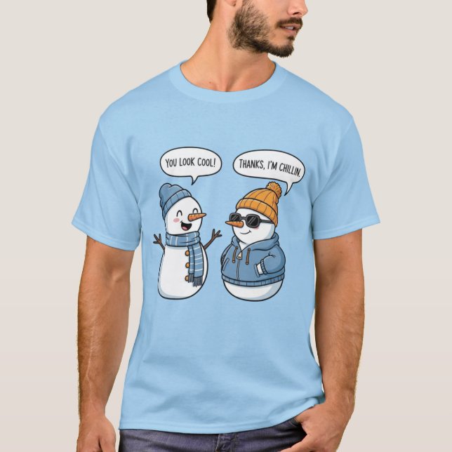 Cool Snowman Friends T Shirt (Framsida)