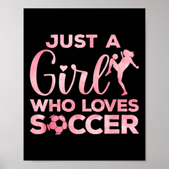 Cool Soccer Art For Women Teen Girls Goalie Soccer Poster (Framsidan)