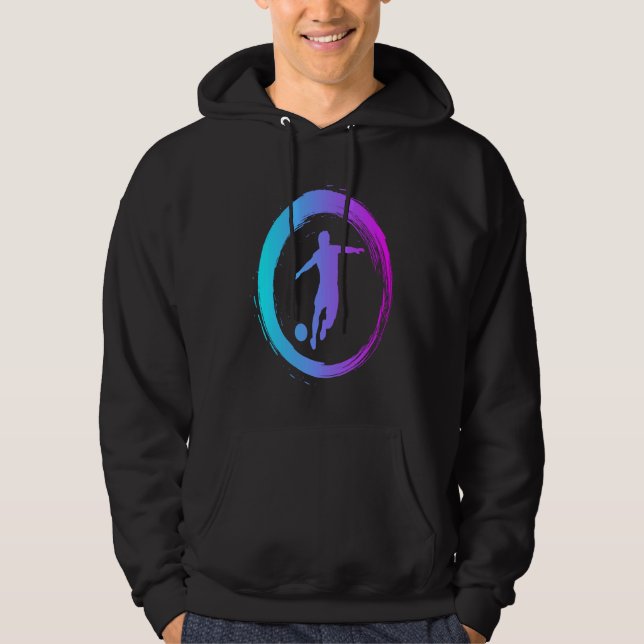 Cool soccer sports and hobby  1 hoodie (Framsida)