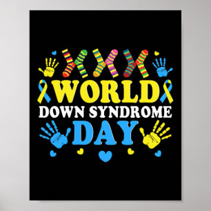 Cool Socks World Downs syndrom medvetenhet Support Poster