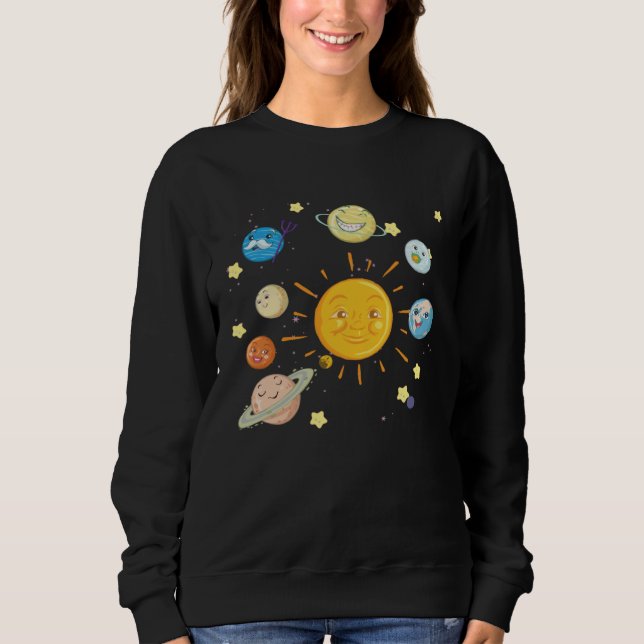 Cool Solar System for Men Women Kids T Shirt (Framsida)