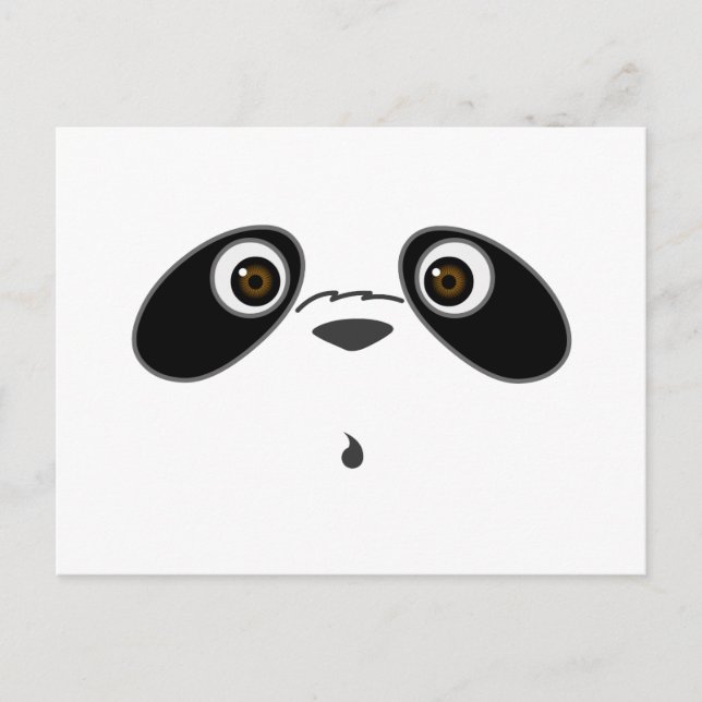 cool söt Panda illustrationsdesign av Kanjiz Vykort (Framsida)