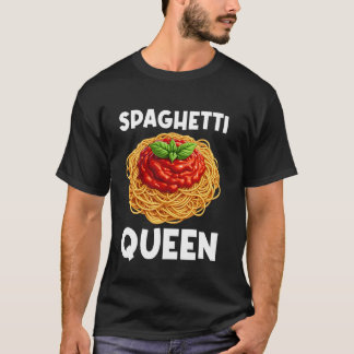Cool Spaghetti Art för kvinnor tjejer Italiensk ma T Shirt