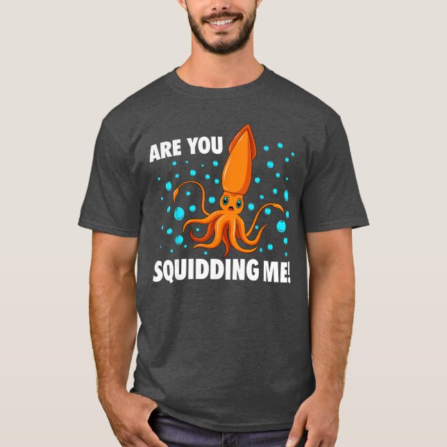 Cool Squid för män kvinnor Zoolog Bläckfisk Fisk A T Shirt (Framsida)