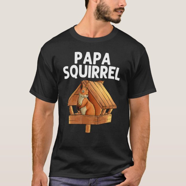 Cool Squirrel för män Pappa Chipmunk Djurparksföre T Shirt (Framsida)