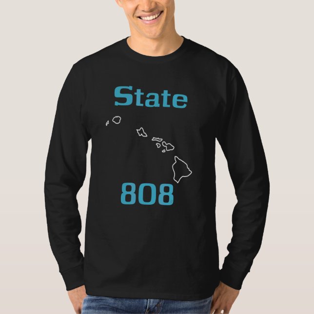 Cool State 808 Hawaii områdeskod T Shirt (Framsida)