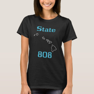 Cool State 808 Hawaii Områdeskod T Shirt