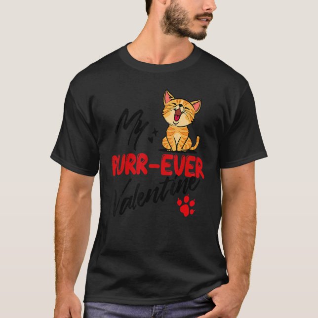 Cool Statement Cat Romantic Love Valentine's Day P T Shirt (Framsida)