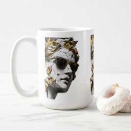 Cool staty med solglasögon – gammal visdom moderni kaffemugg