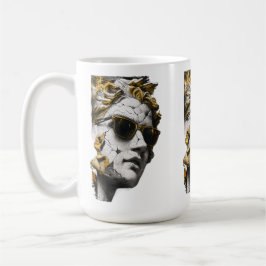 Cool staty med solglasögon – gammal visdom moderni kaffemugg