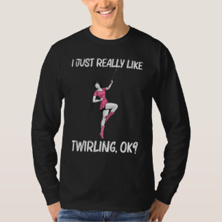 Cool stavtvirvlare för kvinnor Flickor Twirler Maj T Shirt