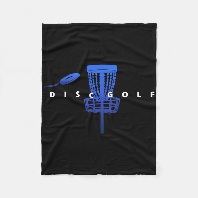 Cool stiliserad discgolf med sket och disc - Disk  Fleecefilt (Framsidan)