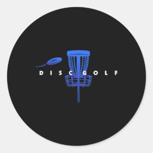 Cool stiliserad discgolf med sket och disc - Disk Runt Klistermärke