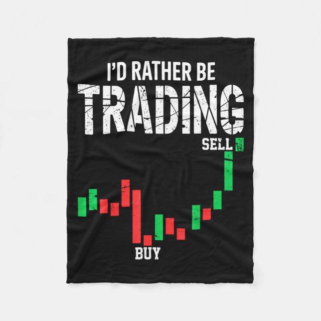 Cool Stock Market Men Women Stock Trader Day Tradi Fleecefilt (Framsidan)