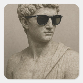 cool stone fyrkantigt klistermärke