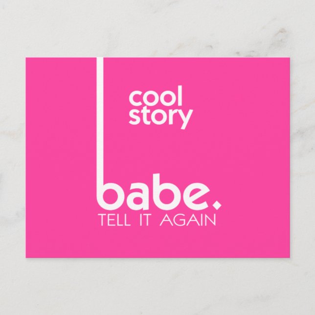 COOL STORY BABE Modern Stil Vykort (Framsida)